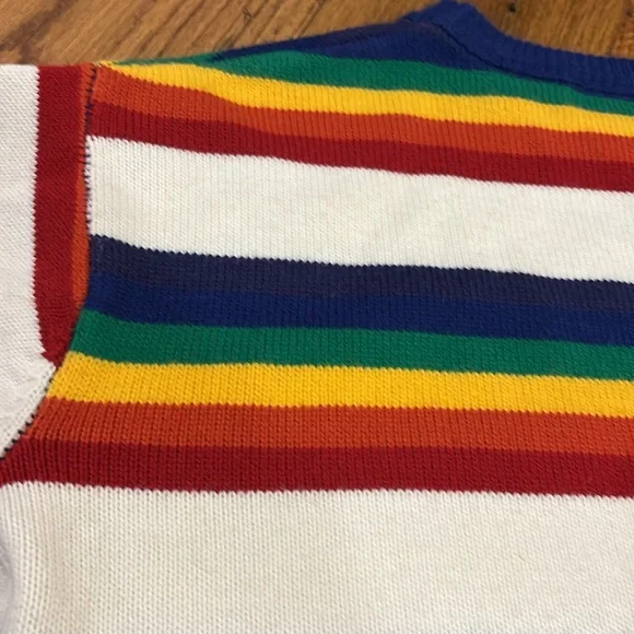 HEY HENRY Rainbow Striped Long Sleeve Sweater - Picture 7 of 8